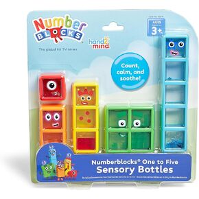 hand2mind Numberblocks One to Five Sensory Bottles, Numbers for Toddlers, Counting Toys, Calming Sensory Toys, Calm Down Corner Supplies, Social Emotional Learning, Easter Basket Stuffers for Kids