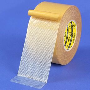 Double Sided Tape Heavy Duty, 1.77in x 33FT(10m), Universal High Tack Strong Wall Adhesive with Fiberglass Mesh, Super Sticky Resistente Clear Tape, Easy Use Mounting Tape Strips Office Home