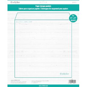 Craftelier - Durable Clear Plastic Envelopes | Ideal for Organizing Scrapbooking and Crafting Materials | Includes 25 Envelopes Approx. 32.5 x 33 cm (12.80" x 12.99") in Size