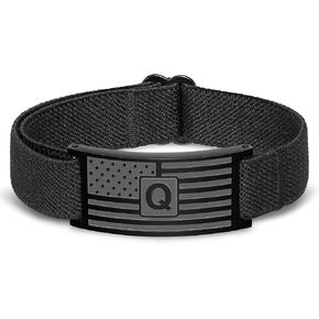 American Flag Initial Bracelet for Men Boys, Stainless Steel A-Z Letter Charm Bracelet Adjustable 4.5-10 Inches Jewelry Valentine's Day Gifts for Him