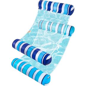 Pool Floats Adult - 2 Pack Pool Floats, Inflatable Pool Hammock Float, 4-in-1 Pool Hammock for Adults, Adult Pool Float