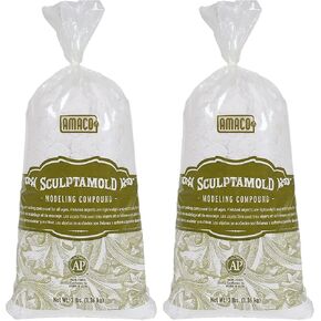 AMACO Sculptamold Modeling Compound, White, 3 lbs. Per Bag, 2 Bags (AMA41821C-2)