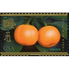 USPS Celebrating Lunar New Year (Chinese New Year)(Year of The Rabbit) Kumquats (Sheet of 12) Postage Forever Stamps 2011 Scott #4492
