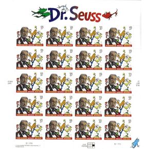 2004 DR. SEUSS #3835 Pane of 20 x 37 cents US Postage Stamps by USPS