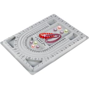 Bead Board for Jewelry Making, Craft Projects & Bead Stringing with, Scale, and Convenient & Semicircular Concavities, Design Your Own Beads Necklace