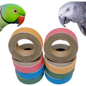 8Pcs 1.75inch Fatty Bagels Bird Toys for Parrots Durable Cardboard Bird Chew Shredding Foraging Foot for Medium and Large Parrot Amazons Mini Macaws African Greys Cockatoos Eclectus Senegal