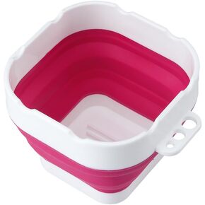 ULTNICE 1pc Folding Painting Water Cup Paint Brush Cleaner Portable Collapsible Painting Washing Bucket Silicone Foldable Basin for Watercolor Acrylic Oil Painting Red