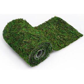 WGXX 138'' x 12'' Moss Table Runner, Moss Roll Carpet Dried Moss Sheet Roll for Moss Wall for Wedding Party Garden Garden Decoration