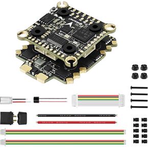 SEQURE AIO Flight Controller Stack 70A 4IN1 Brushless ESC 20x20 & 30.5x30.5 FPV Drone FC Stack 5V/10V Dual BEC Betaflight Configuration, Blackbox, Barometer for FPV Racing Drones Freestyle Quadcopter