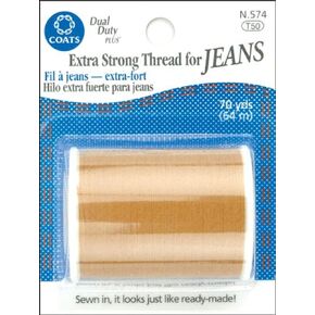 Coats & Clark Inc. N574 Extra Strong Thread for Jeans, 70-Yard, Golden