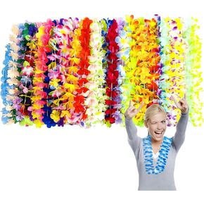 Hawaiian Luau Leis 50PCS for Adults and Kids Party Favour Supplies Decoration