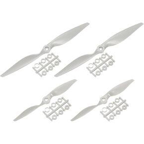 MECCANIXITY 8x6, 16x8 Propeller RC Propellers 2 Vane Blades Props Wings Grey with Adapter Rings for Electric Airplane Aircraft, Pack of 2