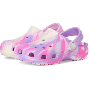 Crocs Kids Classic Marbled Tie Dye Clog, Quartz/Multi, 6 US Unisex Toddler
