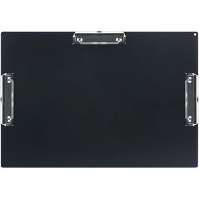 Acocony 11x17 Clipboard Three Clip with Ruler Extra Large Clipboard Super Hard 11 x 17 Clipping Board Plastic Black Pack of 1