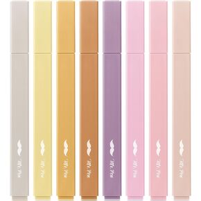 Mr. Pen- Aesthetic Highlighters, 8 Pack, Chisel Tip, Vintage Brown, Cute Highlighters Assorted Colors, Cute Highlighters for School Highlighters, Highlighter Set, Pastel Highlighters