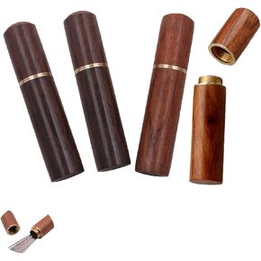 4 Pack Sewing Needles Storage Case with Copper Thread Wooden Box Container Organizer Holder Keeper for Embroidery Needle Darning Tapestry Leatherwork Craft Knitting Toothpick Pill Bead