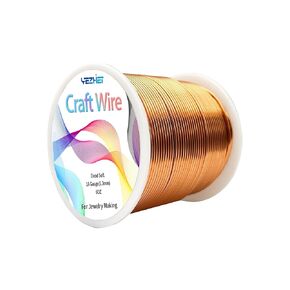 Craft Wire(16Gauge (1.3MM), Copper Tone), Colored and Soft Aluminum Wire 155Ft for Metal Wrap, Jewelry Making, Crafts, Home Decor, DIY Art