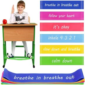 24 PCS Chair Bands for Kids with Fidgety Feet ، ADHD Tools for Kids ، Fransy Respressy Respressance Fands ، Flags Critic Senting Crash Fands for Forcor Focus ADHD Add Adim Classroom Supplies (Colorful)