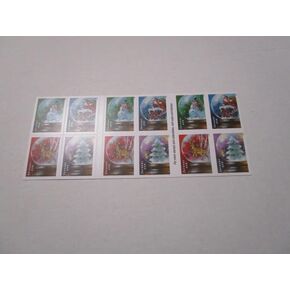 Snow Globe Design one Booklet of 20 Postage Stamps