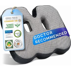 Healthfix® Seat Cushion for Office Chairs | Orthopedic Office Chair Cushion | Designed for Relief of Tailbone, Coccyx, sit Bones, Sciatica and piriformis Syndrome