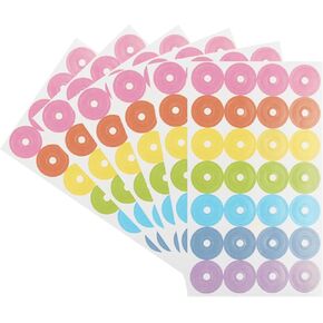 PATIKIL Self-Adhesive Hole Reinforcement Stickers, 1008pcs Loose-Leaf Paper Binder Hole Protector Labels for Repair Strengthen Punch Holes, Vibrant Colors