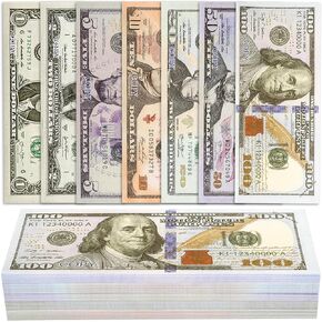 700 Pcs Prop Money Number Learning Play Education Toys for Girls Boys,Develops Early Math Skills,Play Money for Board Game, Moive, Magic, Party