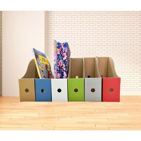 Magazine File Holder Organizer Box Magazine File Holder Aesthetic, 6 Pack Colorful magazine file holder, Magazine rack for Books and Documents, Paper Holder Multiple Colors