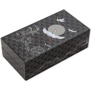 Bits and Pieces - Soaring Cranes Secret Puzzle Box - Wooden Money Box Brainteaser - 10 Step Solution Brain Game