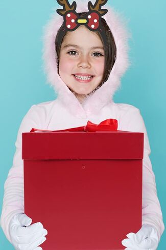 Elephant-package Medium Gift Box with Lids, Ribbon and Paper Filler, for Birthdays, Christmas, Valentine's Day， Present Packing - Collapsible, 8.7", 1 Pack, Red in Saudi Arabia