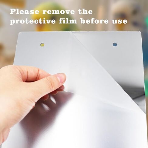 Oooct Large Bird Mirror Toy with Perch Stand, Parrot Parakeet Mirror with Bird Swing Bell Toys, Bird Cage Accessories, Suitable for Parakeet Cockatiel Conure Lovebirds - 11.8 × 7.9 Inch in Kuwait