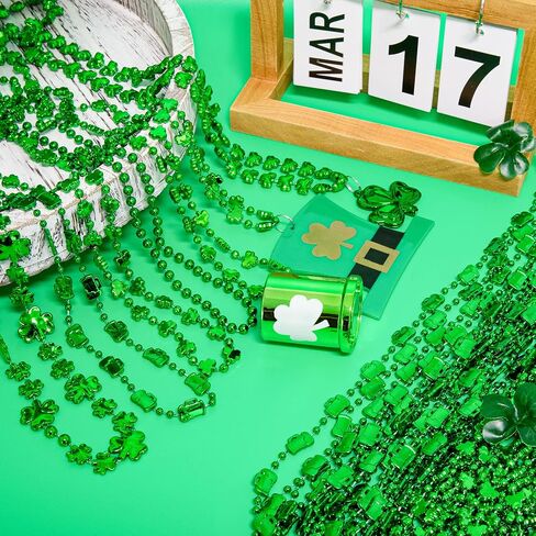 72pcs سانت باتريكز قلادة اليوم ، المعادن 8 أنواع من الخرز القديس باتريكس ، مجموعة إكسسوارات القدح الأيرلندية شامروك للبلاد ، قلادة القديس باتريكس للبالغين لتوفيات حفلات العرض in Kuwait