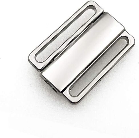 10 مجموعات 3/4 "(20 مم) الفضة النيكل الخالي من الختام Bikini Clasp Flickers Closure 3/4" صدر صدرية واسعة من صنع الخياطة الداخلية (الفضة) in Saudi Arabia