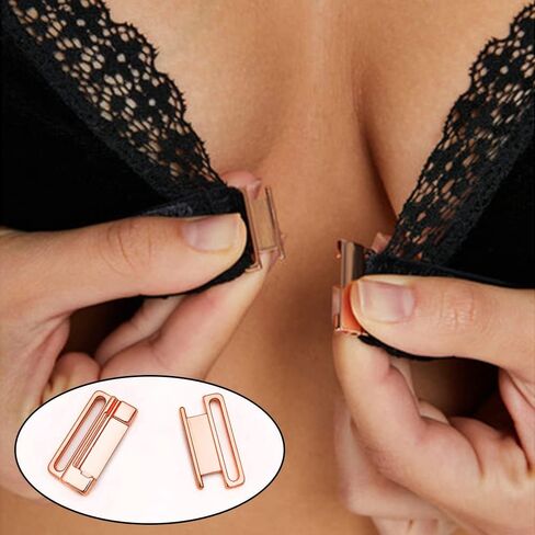 10 مجموعات 3/4 "(20 مم) الفضة النيكل الخالي من الختام Bikini Clasp Flickers Closure 3/4" صدر صدرية واسعة من صنع الخياطة الداخلية (الفضة) in Saudi Arabia