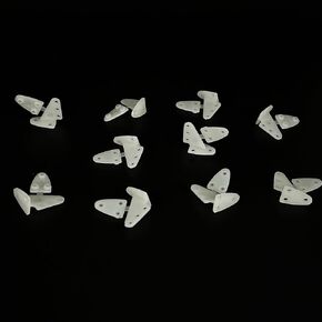 10pcs قفل بلاستيك طائرة RC على قرن التحكم في قرن التحكم الدقيق لقرن طائرة RC طائرة مروحية DIY Model Parts (13.5x16mm أبيض)