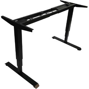 Alera ALEHT3SAB 48.06 in. x 24.35 in. x 25 in. to 50.7 in. AdaptivErgo Sit-Stand 3-Stage Electric Height-Adjustable Table Base with Memory Control - Black