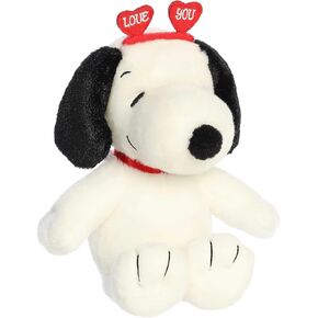 Aurora® Timeless Peanuts® Love On The Mind™ Snoopy Stuffed Animal - Classic Characters - Lasting Memories - White 9 Inches