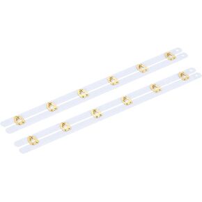uxcell 2 Set Corset Busk, 11 Inch White Steel Boning Support with Gold Buttons Spring Steel Corset Busk Corset Boning for Sewing Corset Making Gown Wedding Dress
