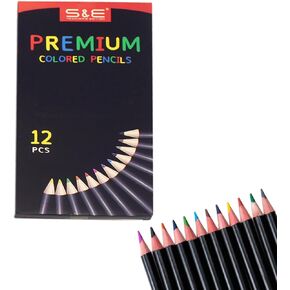 ألوان S&E Edition Pencils 12pcs ، الرصاص الأساسي الناعم المسبق ، وأقلام الرصاص الملونة للأطفال ، وأقلام الرصاص ، وأقلام الرصاص الخشبية ، واللوازم المدرسية ذات القلم الرصاصية الملونة