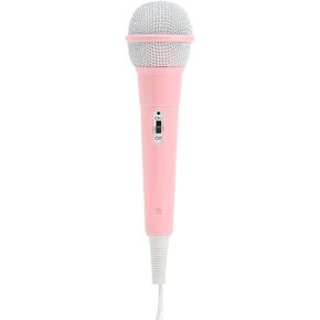 Zyyini Kids Wired Microphone, Pink, 3.5mm Jack, Portable, Lightweight, No Battery, Ideal for Kids Singing Machine, Karaoke, Storytelling, Pink