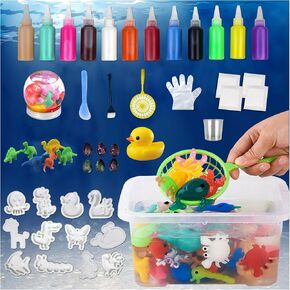 Coniuty Magic Water Elf Toy Kit 12 Colorse ، 12 شكل طقم للعفن ، 6 بيض ديناصور ، لعبة DIY Aqua Gel Fairy Toy For Kids ، Arts & Crafts Water Spirt Toy