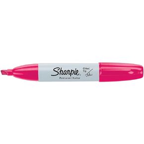SHARPIE Permanent Marker, Chisel Tip, Magenta, Each
