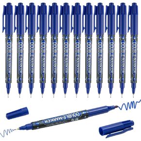 M&G Red Drawing Pens, 12 Pack Red dual tip Permanent Markers Set, Fine & Ultra Fine Tip, Dual Tip Fineliners Pens for Art Drawing Sketching
