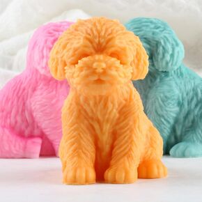 3D Teddy Dog Mould Dog Candle Moulds Animal Mould Dog Resin agting Morn for Candle Making Resin Armatherapy Gypsum Wax Soap Clay Craft