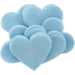 Playfully Ever After 3 Inch 28pc Felt Hearts (Light Blue)