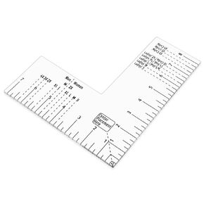 Left Chest Logo Placement Tool, T-Shirt Ruler Guide for Vinyl Alignment, Clear Acrylic Sewing Ruler Embroidery Placement Ruler for Adult Size Heat Press Printing Pattern Making