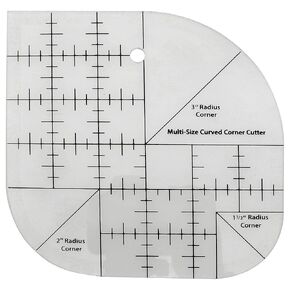 Sewing Curved Corner Cutter Ruler Acrylic Curved Corner Cutter Quilt Ruler Sewing Curved Corner Template Stitching Tools DIY Sewing Supplies 1PCS