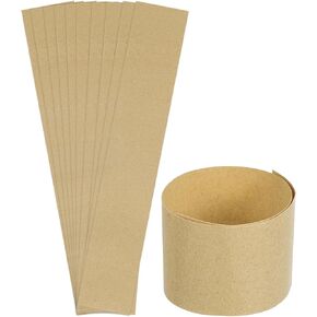 uxcell Pack of 50 Money Band Bundles, Self-Adhesive Bill Wrappers Money Wrappers Money Straps for Organize Bills Money, 7.6x1.18 Inch, Brown
