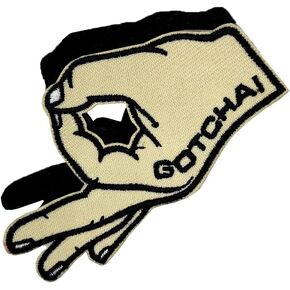 PatchShake Gotcha Circle Game Meme Hand Embroidered Hook and Loop Patch for Backpack DIY
