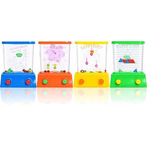Handheld Water Toy Mini Games with Relive Your Childhood with - Nostalgic Fun in a Compact Size (4 PCS Handheld Toy Edition)