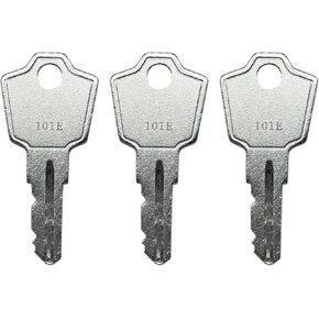 (3) KeyPower 101E-225E Keys for HON File Cabinet & Office Furniture & Desk, Also Compatible with 101-225 H N R S T Series,Pre Cut to Key Code: 134E